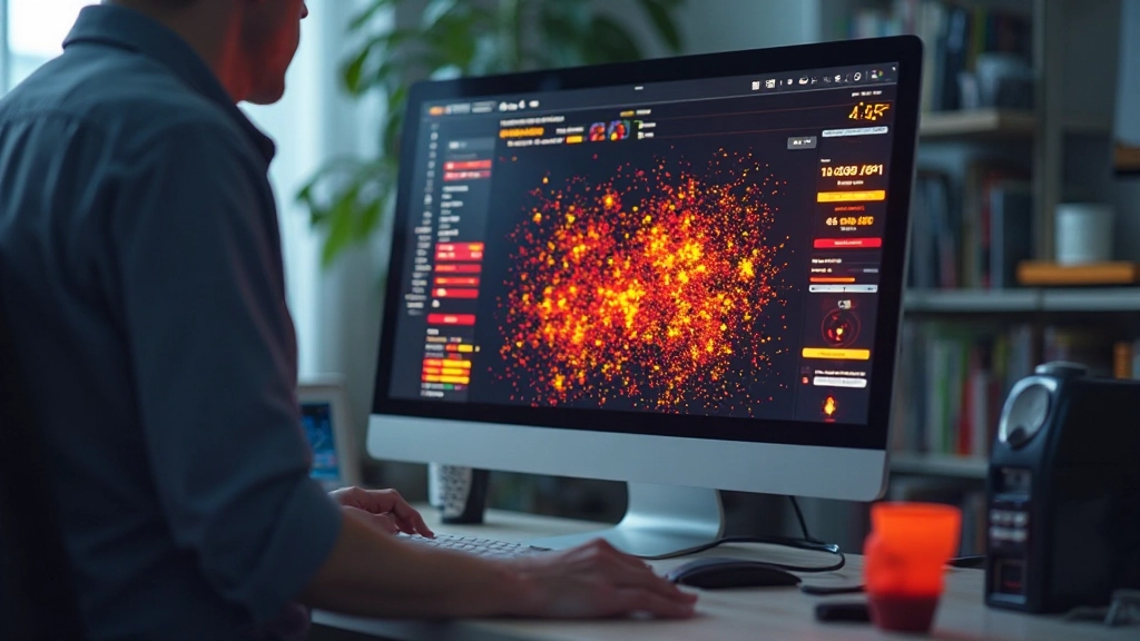 Heatmap einer Landing Page zeigt, wo Besucher klicken und scrollen — rote und gelbe Bereiche zeigen hohe Aktivität